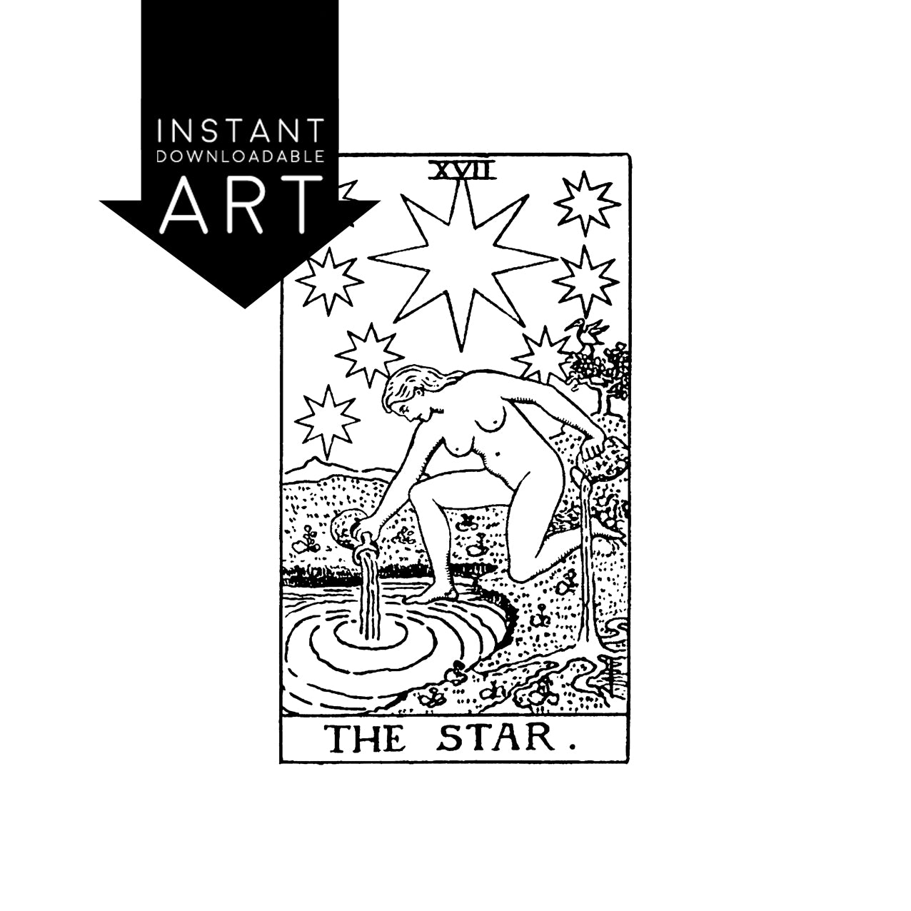 The Star Tarot Card | Digital Print