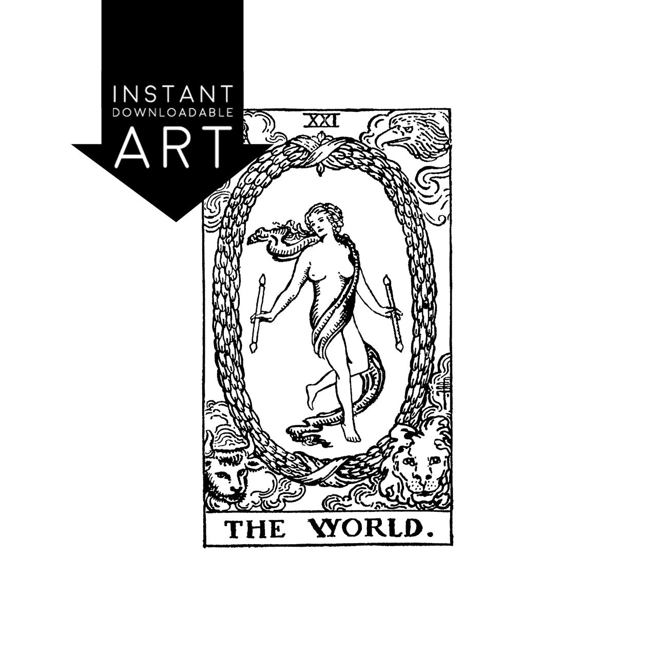 The World Tarot Card | Digital Print